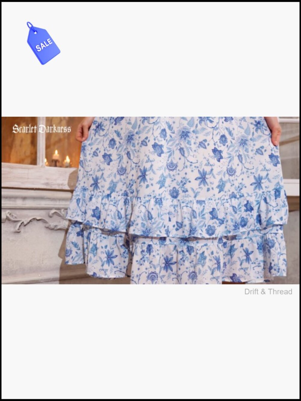 Smocked A-Line Maxi Dress with Pockets Adjustable Straps - Picture 7 of 7